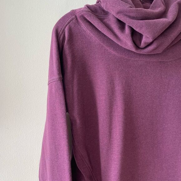 Lululemon Stress Less Hoodie Heathered Bordeaux Drama Burgundy Size 4 - Picture 6 of 8